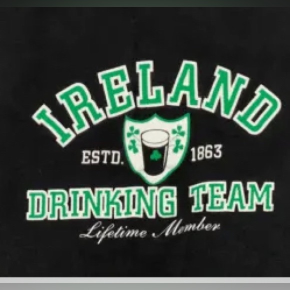 St Patrick’s Women’s Juniors Ireland Drinking Team T Shirt Black/Green Large - Picture 3 of 7